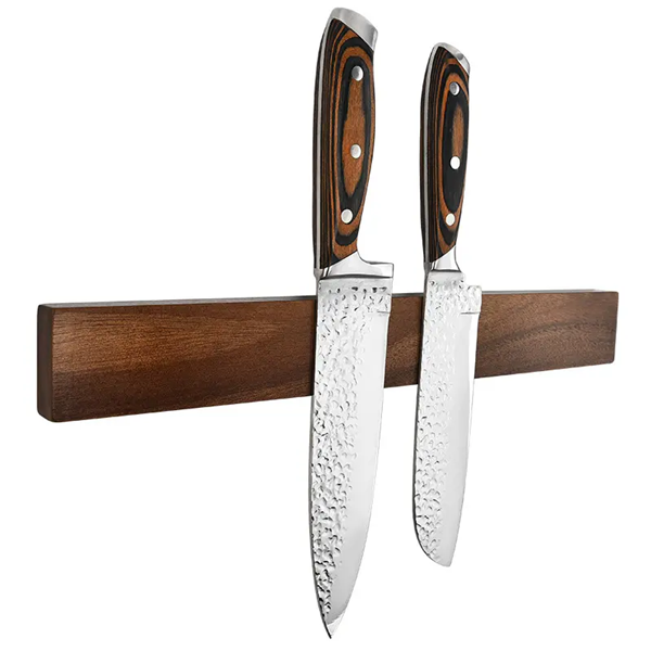 Acacia Wood Knife Holder 1